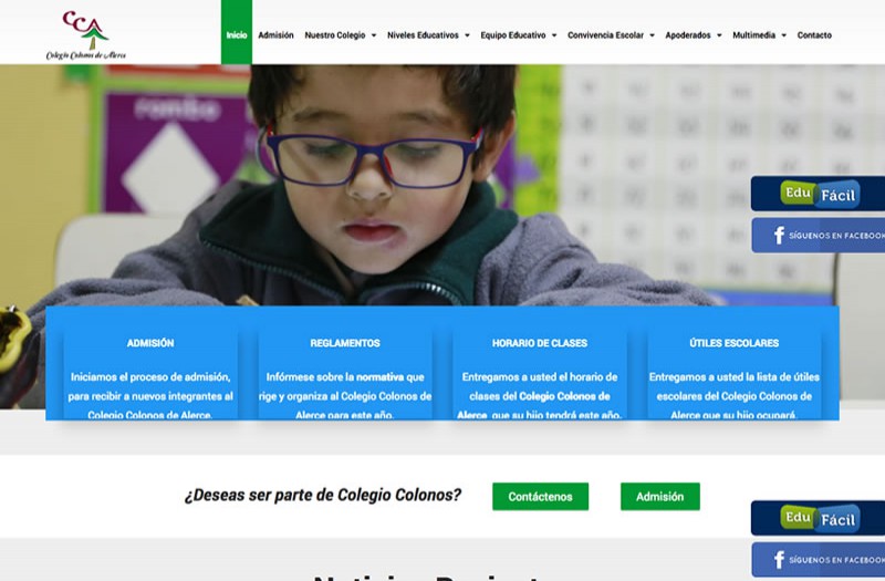 Colegio Colonos de Alerce - WDesign - Diseño Web Profesional