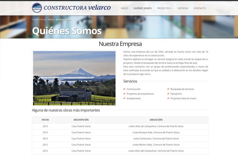 Constructora Velarco - WDesign - Diseño Web Profesional